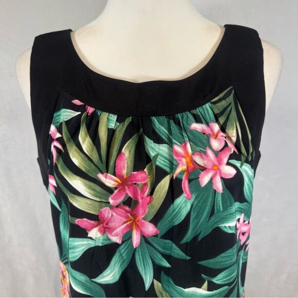 AB Studio beautiful tropical print sheath dress with pockets size 8 - Picture 2 of 7